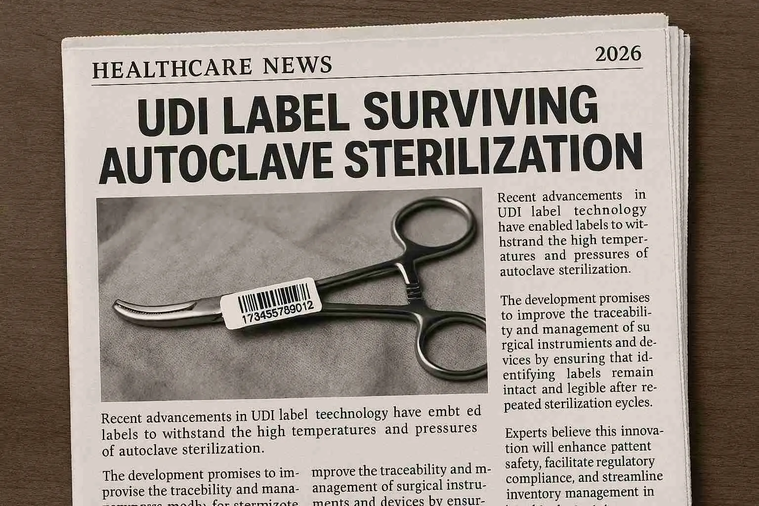 2026 Healthcare News: UDI Labels Surviving Autoclave Sterilization